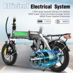 HITWAY 14" Electric Foldable City E-Bike 7.5Ah