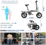 HITWAY 14" Electric Foldable City E-Bike 7.5Ah