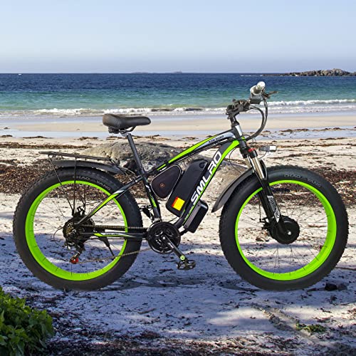 Hyuhome Adult Men's Green 26" Fat Tire E-Bike