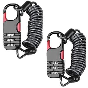 2-Pack Bike Lock and Helmet Lock Set