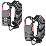 2-Pack Bike Lock and Helmet Lock Set