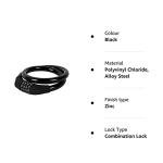 Portable 4-Digit Bike Lock for Electric Bikes