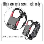 2-Pack Bike Lock and Helmet Lock Set