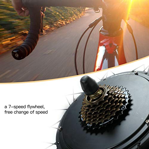 48V 1000W Electric Bike Conversion Kit, 26" Rear Wheel