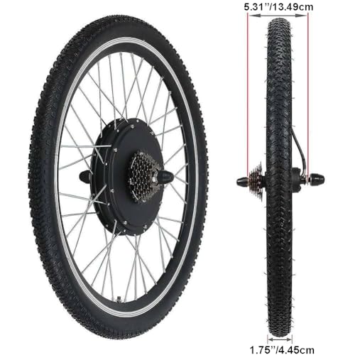 48V 1000W Electric Bike Conversion Kit, 26" Rear Wheel