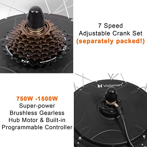 Waterproof 26" Electric Bike Conversion Kit - 1500W