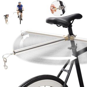 Hands-Free Dog Bike Leash with Buffer Spring