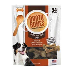 Nylabone Beef Broth Bones Dog Treats, 54 Count