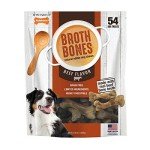 Nylabone Beef Broth Bones Dog Treats, 54 Count