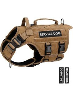 Tactical Dog Harness for Large Breeds - Khaki