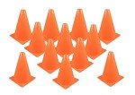 Bright Orange Traffic Cones - Set of 12