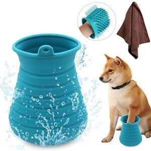 Idepet Portable Dog Paw Cleaner Cup and Towel