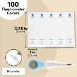 100-Pack Disposable Thermometer Probe Covers