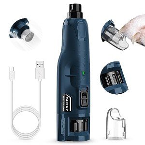 Quiet 6-Speed Dog Nail Grinder with LED Lights