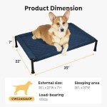Cozy Elevated Dog Bed with Heavy Duty Frame