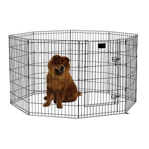 Dog Exercise Pen and Playpen, Black