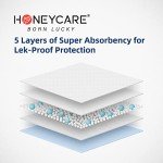 HONEY CARE All-Absorb Dog Pee Pads 28" x 34" (Pack of 7), Ultra Absorbent and Odor Eliminating Dog Puppy Pads for Training, 5-Layer Leak-Proof Pee Pads with Quick-Dry Surface for Potty Training