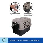 Petmate Vari Dog Kennel - Portable Crate for Pets 50-70 lbs - Airline-Friendly Pet Carrier - Durable Plastic Shell - For Home and Travel - Made in USA - 36 Inches - Taupe and Black