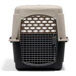 Petmate Vari Dog Kennel - Portable Crate for Pets 50-70 lbs - Airline-Friendly Pet Carrier - Durable Plastic Shell - For Home and Travel - Made in USA - 36 Inches - Taupe and Black