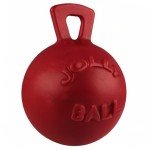 Jolly Pets Tug-n-Toss Dog Toy Ball with Handle, 10" XL, Red