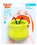 West Paw Zogoflex Toppl Interactive Treat Dispensing Dog Puzzle Play Toy, 100% Guaranteed Tough, It Floats!, Made in USA, Small, Granny Smith
