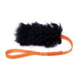 HOWGO Dog Rope Toy,Dog Bungee Chaser Toy 100% Sheepskin,Sheep Smell Tug Toy for All Breeds (Orange, Small)