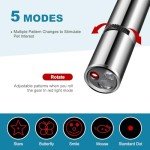 Laser Pointer with 5 Adjustable Patterns, USB Recharge Laser, Long Range and 3 Modes Training Chaser Interactive Toy, Dog Laser Toy