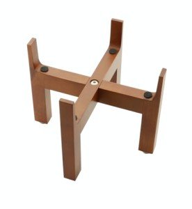 Slopper Stopper Elevated Dog Bowl Stand, Wooden Stand Only, 8 Inch, Bowl Edge Height 10", for 9.84" Dia Bowls Only