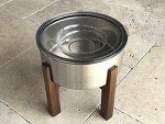 Slopper Stopper Elevated Dog Bowl Stand, Wooden Stand Only, 8 Inch, Bowl Edge Height 10", for 9.84" Dia Bowls Only