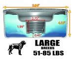 Slopper Stopper Dripless Water Bowl - Tritan Plastic Bowl Unit - for Large Breed Dogs 51-85 Lbs, 9.84” Dia, 1 Gallon Capacity