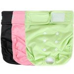 wegreeco Luxury Washable Reusable Dog Diapers (Stylish Pattern) - Female Dog Diapers, Doggie Diapers, 3 Pack (Vigorous, Extra Large)