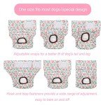 CuteBone Dog Diapers Female Washable Small Medium Large 3 Pack Reusable Doggie Diapers Puppy Period Pants for Doggy Heat Cycle Peeing D14L