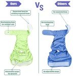 wegreeco Luxury Washable Reusable Dog Diapers (Stylish Pattern) - Female Dog Diapers, Doggie Diapers, 3 Pack (Vigorous, Extra Large)