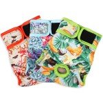 Grecle Washable Female Dog Diapers - Premium Reusable Diapers for Doggie in Heat - Highly Absorbent Dog Diapers Female for Pet Incontinence with Adjustable Snaps (Succulents, XL)