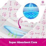 American Kennel Club Female Dog Wrap, Disposable Diapers with Wetness Indicator, Medium, 50 Count