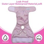 Susunyloviy Washable Female Dog Diapers for Medium Dogs,4 Pack Reusable Doggie Diapers Super Absorbent Dogs Pants in Period,Heat Cycle,Incontinence,Excitable Urination,Large