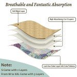 Grecle Washable Female Dog Diapers - Premium Reusable Diapers for Doggie in Heat - Highly Absorbent Dog Diapers Female for Pet Incontinence with Adjustable Snaps (Succulents, XL)