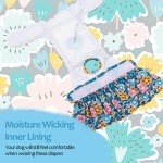 CuteBone Female Dog Diapers with Skirts 3 Pack Reusable Puppy Dresses Pants for Heat Cycle Period QBD11L