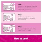 American Kennel Club Female Dog Wrap, Disposable Diapers with Wetness Indicator, Medium, 50 Count