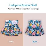 CuteBone Female Dog Diapers with Skirts 3 Pack Reusable Puppy Dresses Pants for Heat Cycle Period QBD11L