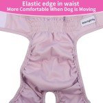 Susunyloviy Washable Female Dog Diapers for Medium Dogs,4 Pack Reusable Doggie Diapers Super Absorbent Dogs Pants in Period,Heat Cycle,Incontinence,Excitable Urination,Large