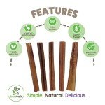Nature Gnaws Large Bully Sticks for Dogs 5-6" (10 Count) - Thick Long Lasting for Aggressive Chewers and Large Dogs - Natural Beef Dog Chew Bones