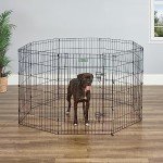 Dog Exercise Pen and Playpen, Black