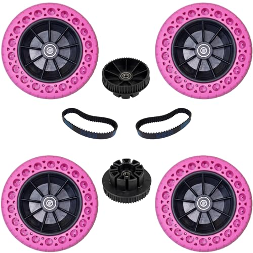 All-Terrain Electric Skateboard with Pink Wheels
