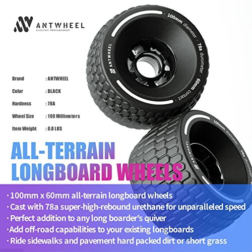 100mm All-Terrain Urethane Wheels for Electric Skateboards