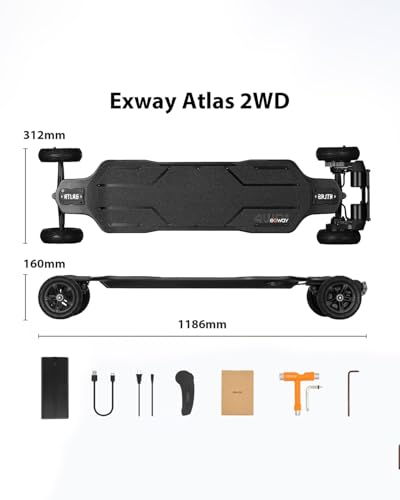 Exway Atlas All-Terrain Electric Skateboard - 30 MPH