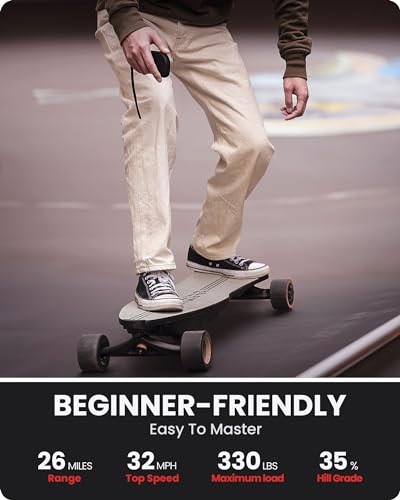 OutdoorMaster Caribou Electric Skateboard - 26 Mile Range