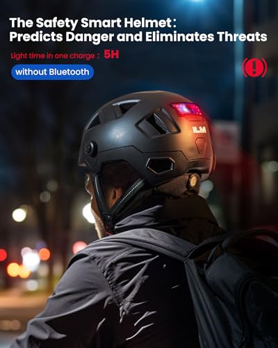 Smart Bike Helmet with LED Brake Warning Light