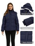 Women's Quilted Winter Parka with Removable Hood