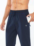 Men's Lightweight Athletic Joggers with Zipper Pockets